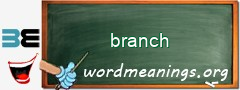 WordMeaning blackboard for branch